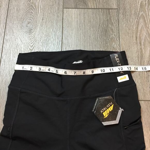 NWT Avia Flex Tech Leggings Small Black High Rise Pocket Stretch Yoga Pants - Picture 5 of 8